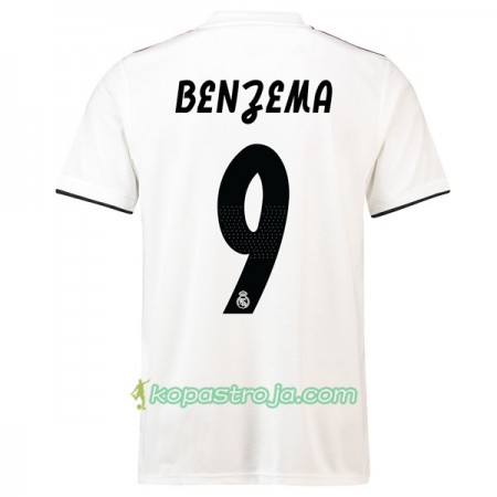 Billiga Fotbollströjor Real Madrid Benzema 9 Hemma tröja 2018/19 Kortärmad